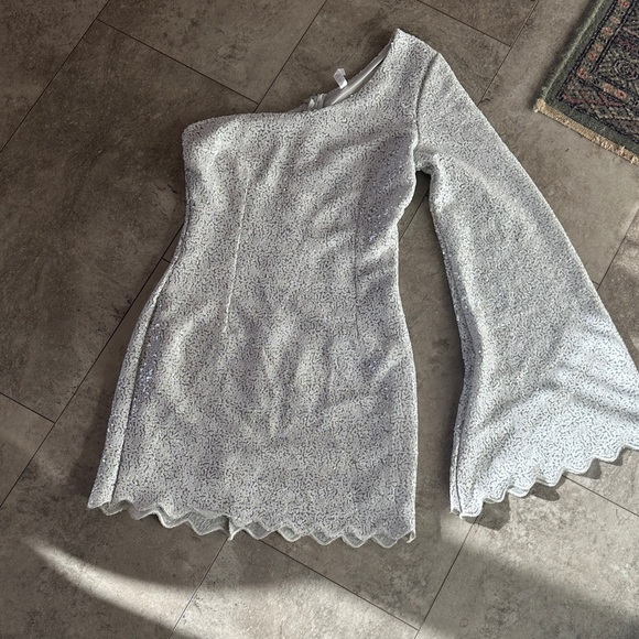 Lucy in the Sky Silver Sequin Dress - Picture 3 of 3